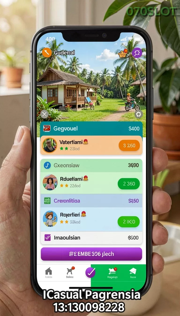 Cuplikan layar 9N9N — menu navigasi