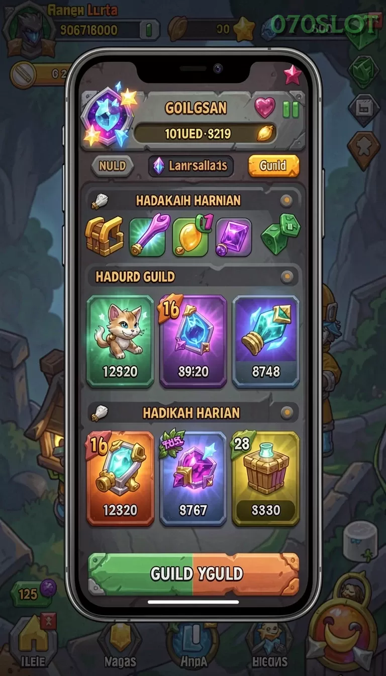 Cuplikan layar INDAAA — menu navigasi